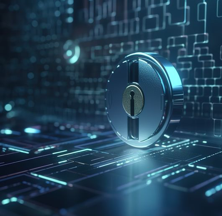 protective shield with cyber security. Security and protection of personal data. The modern concept of mobile security.